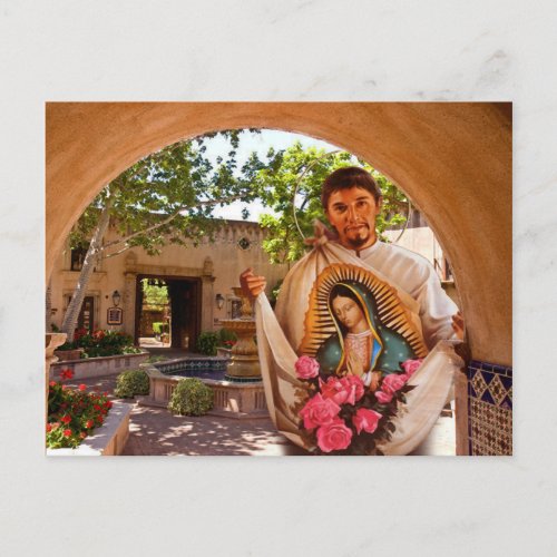ST JUAN DIEGO AND OUR LADY OF GUADALUPE POSTCARD