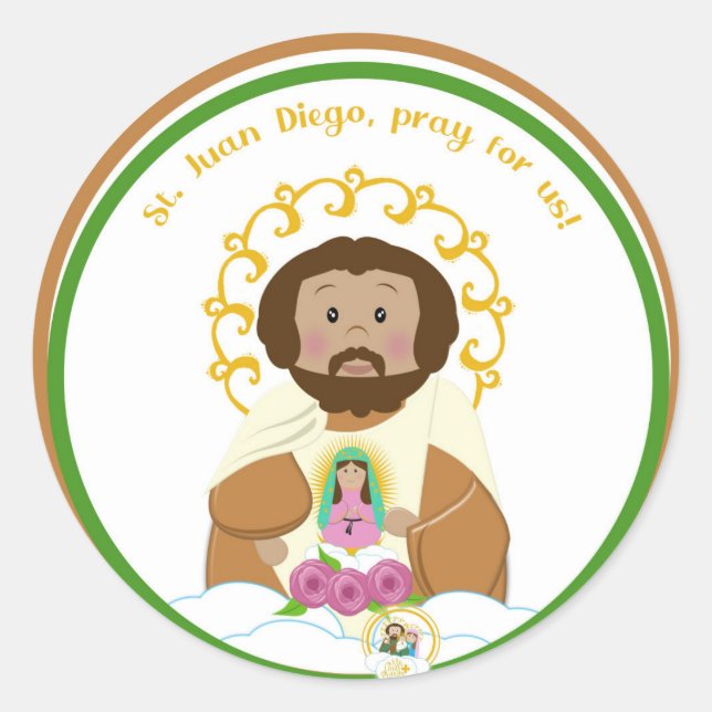 St. Juan Diego Classic Round Sticker (Front)