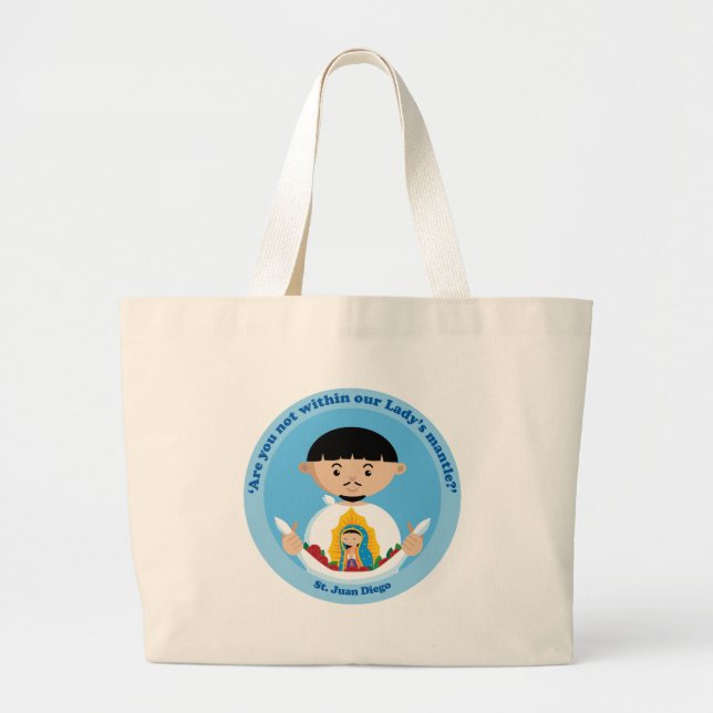 St. Juan Diego Large Tote Bag (Front)