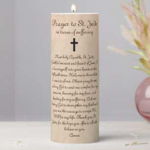 St. Jude Candle with Prayer for Strength