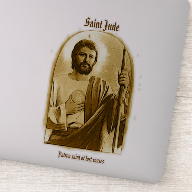 St. Jude Catholic Saint Vinyl Contour Sticker
