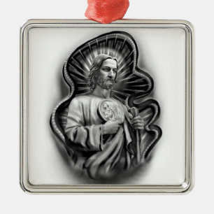St.Jude, saint jude catholic ornament, christian Metal Ornament