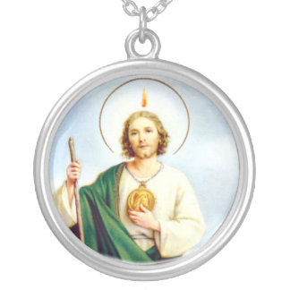 ST. JUDE SILVER PLATED NECKLACE