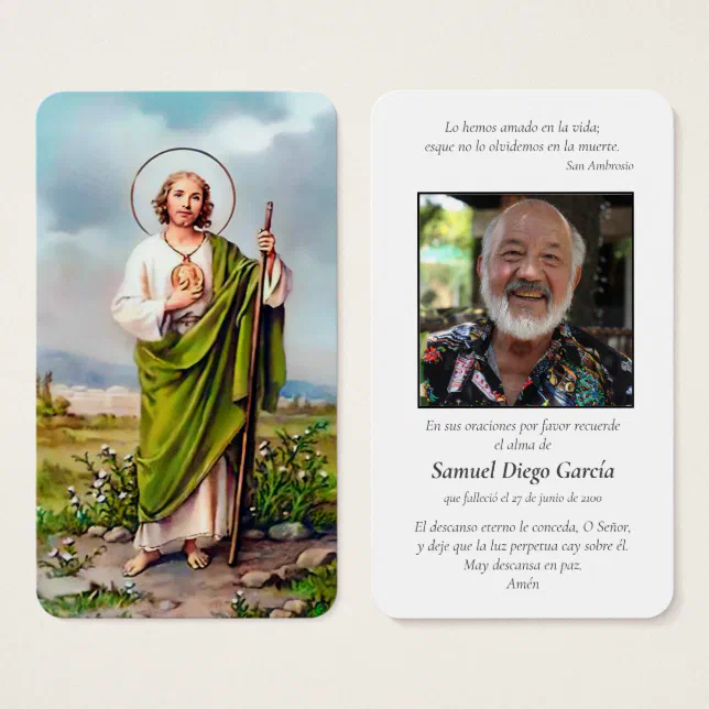 St Jude Spanish Prayer Cards Zazzle