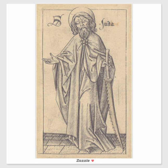 st Jude Thaddaeus the Apostle and brother of Jesus Sticker (Sheet)
