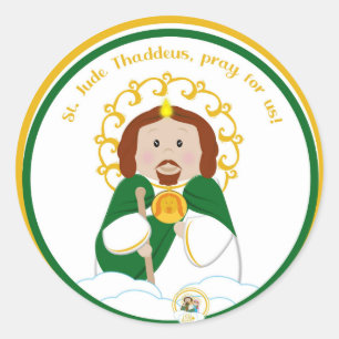 St. Jude Thaddeus Classic Round Sticker