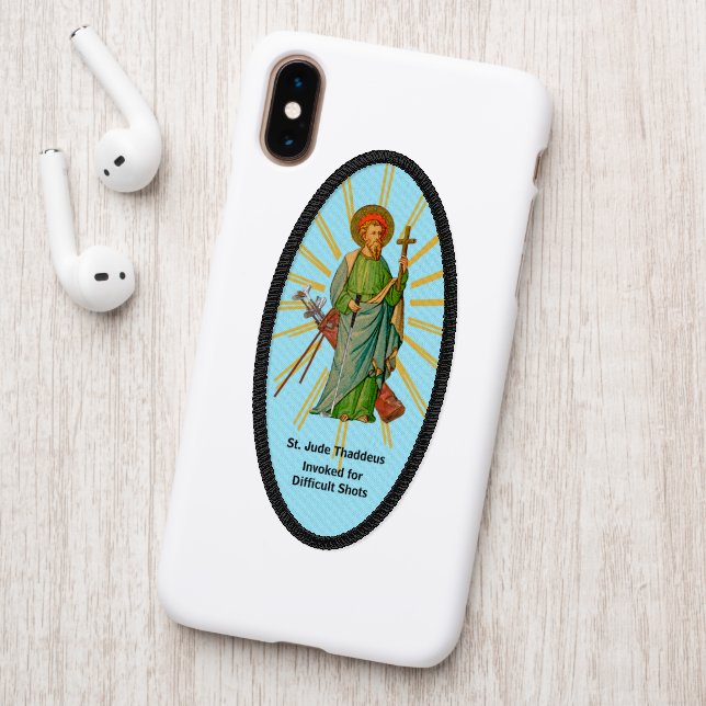 St Jude Thaddeus, Invoked for Difficult Golf Shots Patch (On Phone Back)