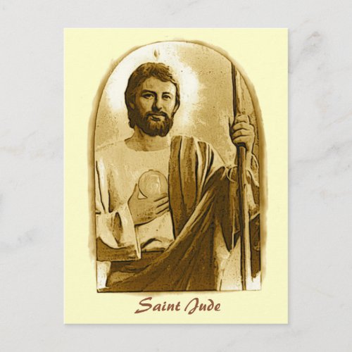 St Jude with 2023 Calendar on Back Postcard