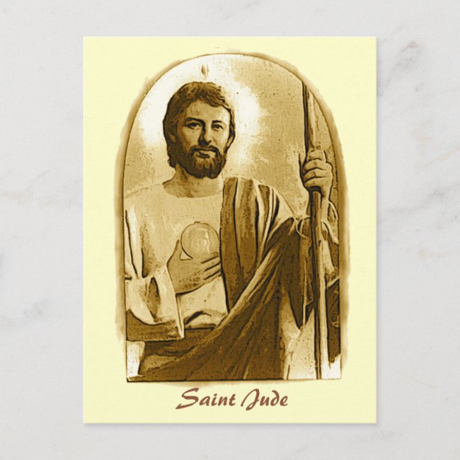St. Jude with 2023 Calendar on Back Postcard