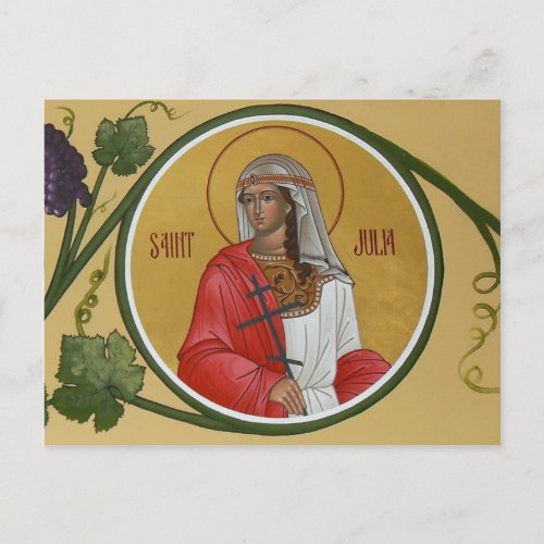St Julia Prayer Card