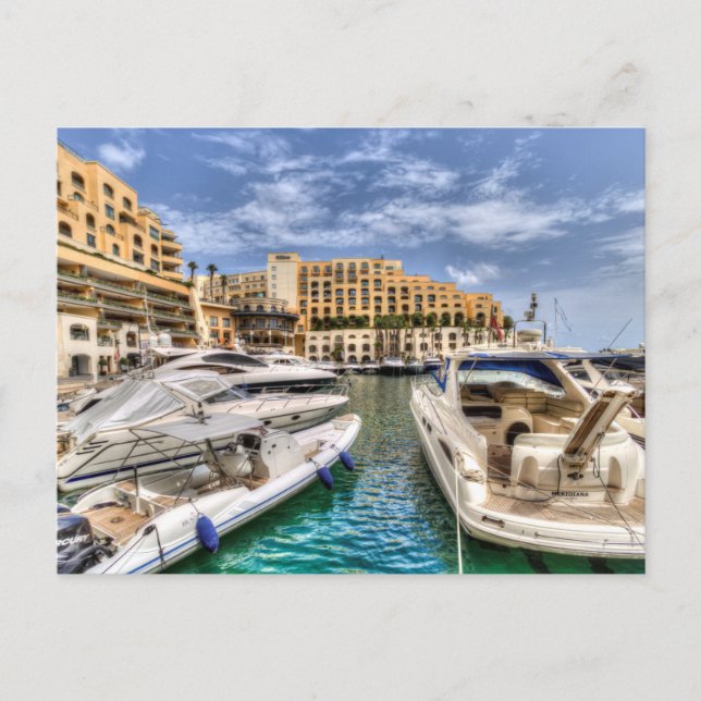  St Julians Portomaso Marina Postcard (Front)