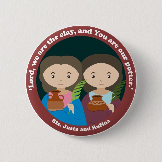 St. Justa & St. Rufina Button (Front)