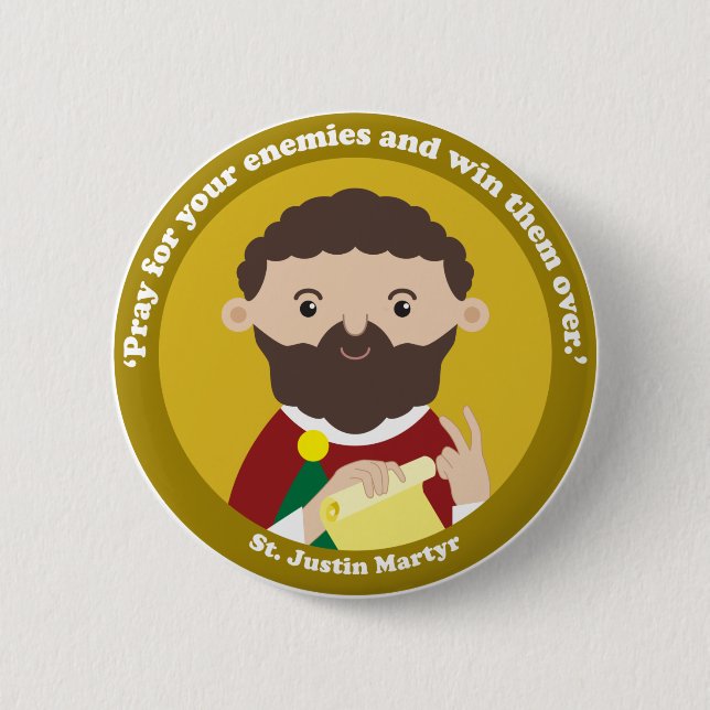 St. Justin Martyr Button (Front)