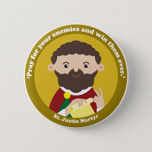 St Justin Martyr Button