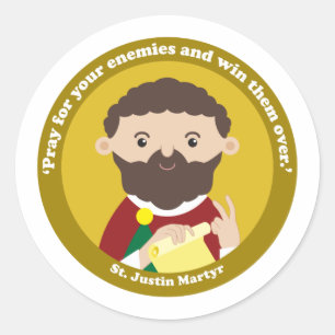St. Justin Martyr Classic Round Sticker