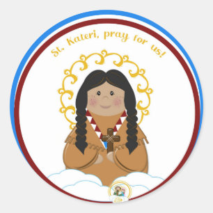 St. Kateri Classic Round Sticker
