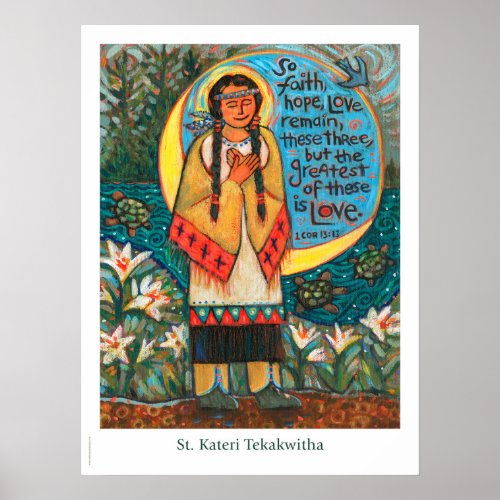 St Kateri Tekakwitha Catholic Classroom poster