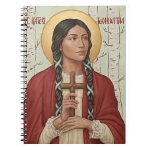 St. Kateri Tekakwitha Catholic Saint Lily Mohawks Notebook