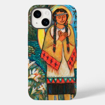 St. Kateri Tekakwitha Iphone 14 Case by JenNortonArtStudio at Zazzle