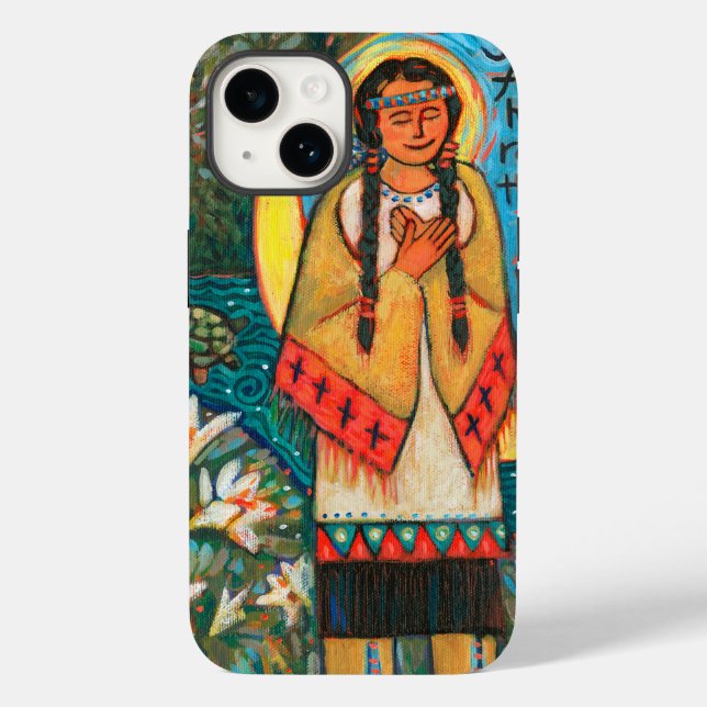 St. Kateri Tekakwitha iPhone 14 case (Back)