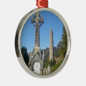 St Kevin's Cross and Round Tower Glendalough Metal Ornament (Right)