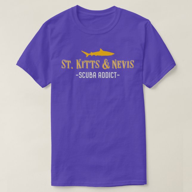 St Kitts amp Nevis Diving Shark T-Shirt (Design Front)