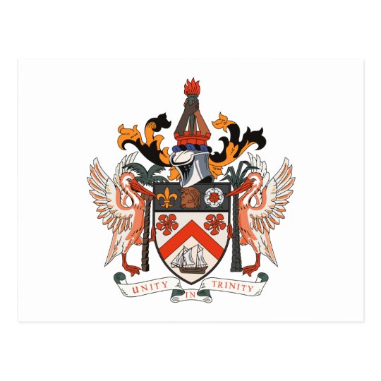 Download St. Kitts and Nevis Coat of Arms Postcard | Zazzle.com