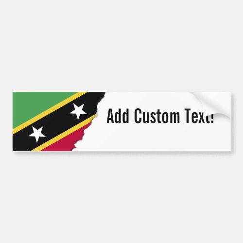 St Kitts and Nevis Flag Bumper Sticker