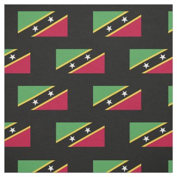 St. Kitts And Nevis Flag Fabric by HappyPlanetShop at Zazzle