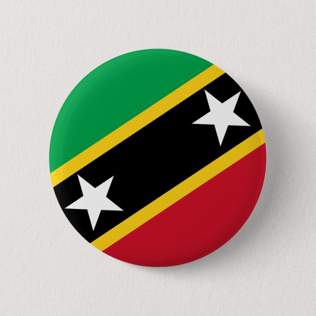 St Kitts and Nevis Flag Pinback Button (Front)