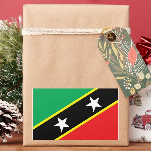 St Kitts And Nevis Flag Rectangular Sticker