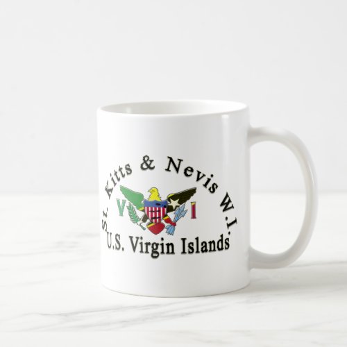 St Kitts and Nevis  US Virgin Islands Coffee Mug