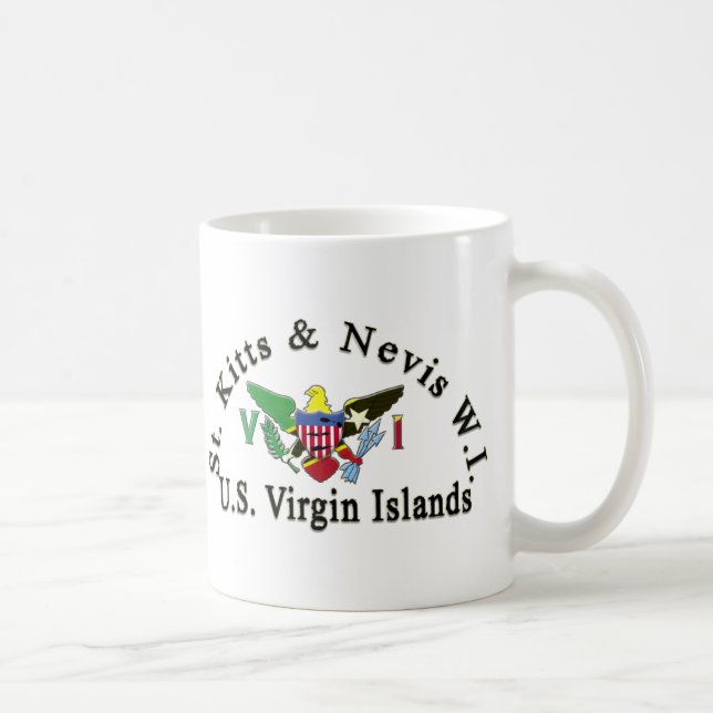 St. Kitts and Nevis / US Virgin Islands Coffee Mug (Right)