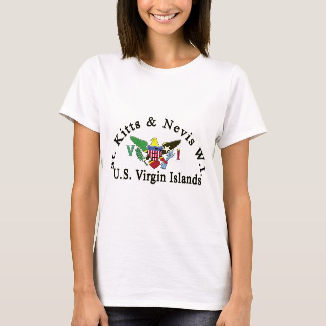 St. Kitts and Nevis / US Virgin Islands T-Shirt (Front)