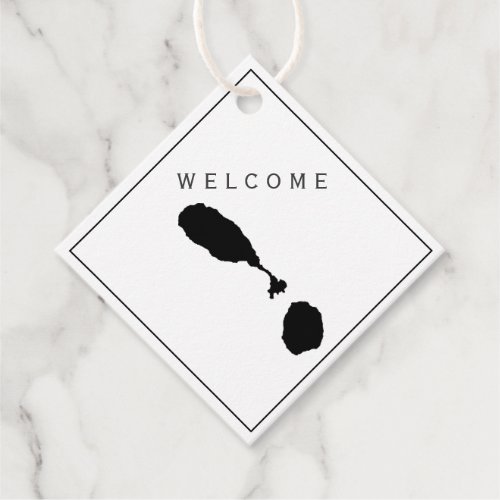 St Kitts and Nevis Wedding Welcome Bag Gift Tag