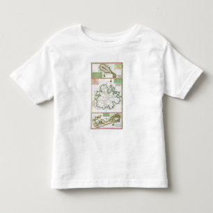 St. Kitts, Antigua and Bermuda, detail from a map Toddler T-shirt