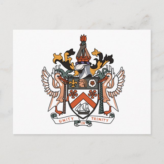 St Kitts coat of arms Postcard (Front)
