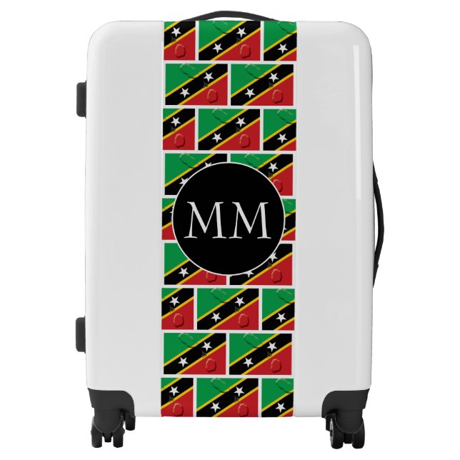 ST KITTS Flag Monogram Luggage (Front)