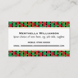 ST KITTS NEVIS BUSINESS CARD