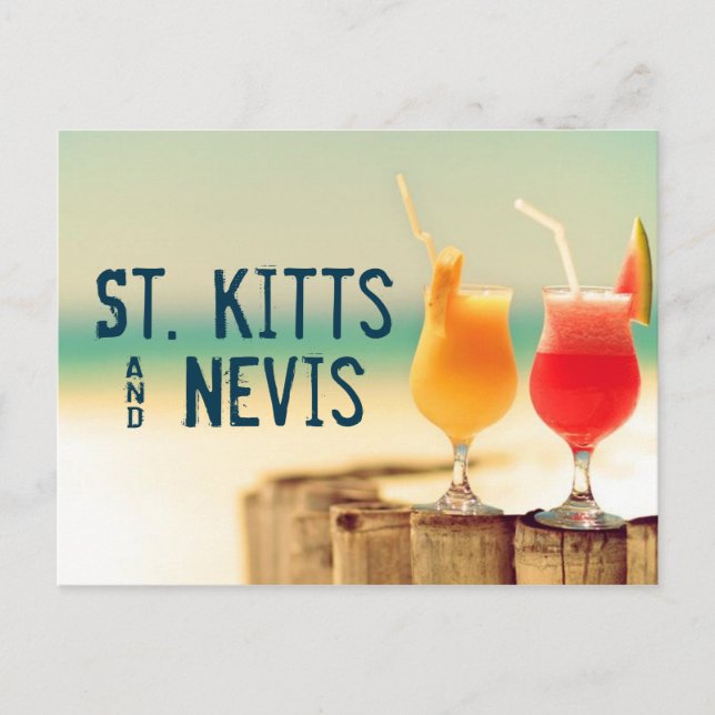 St. Kitts & Nevis cocktails Postcard (Front)