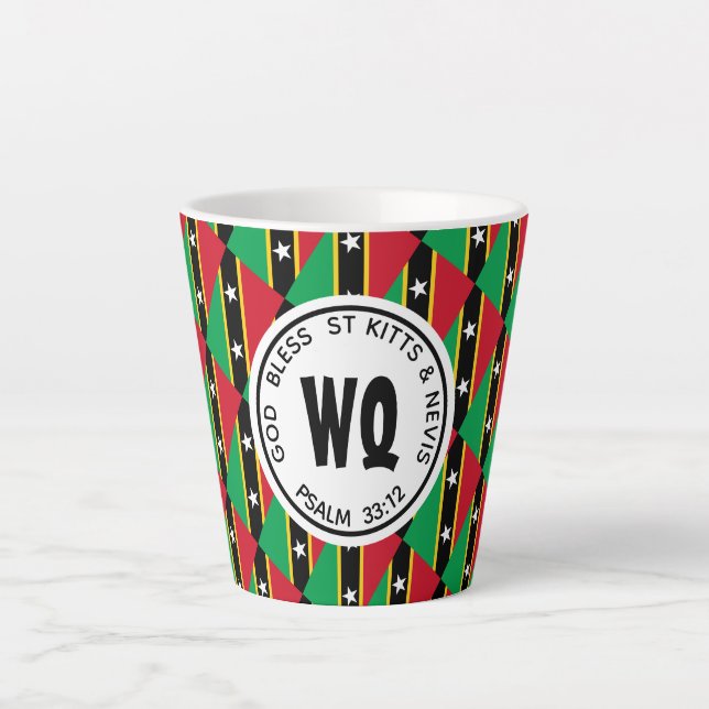 ST KITTS NEVIS FLAG | Patriotic | Kittitian Latte Mug (Front)