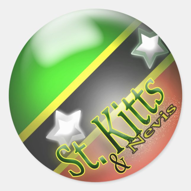 St Kitts & Nevis Patriotic Sticker (Front)