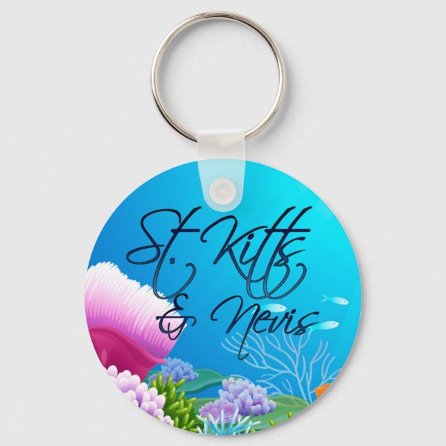 St. Kitts & Nevis reef Keychain (Front)