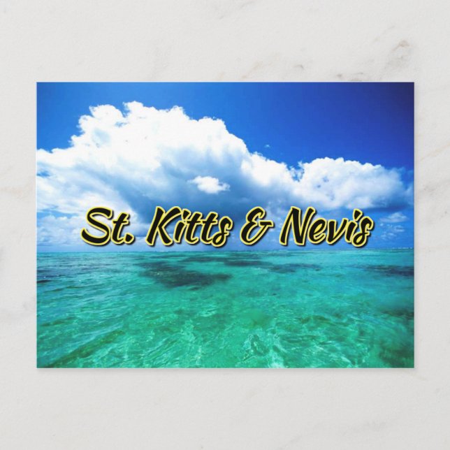 St. Kitts & Nevis sea sky Postcard (Front)