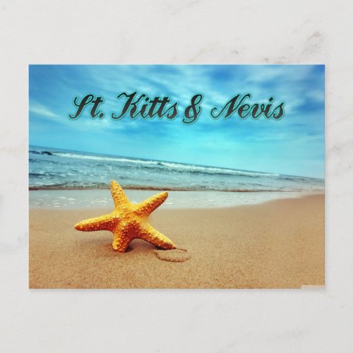 St Kitts  Nevis starfish Postcard