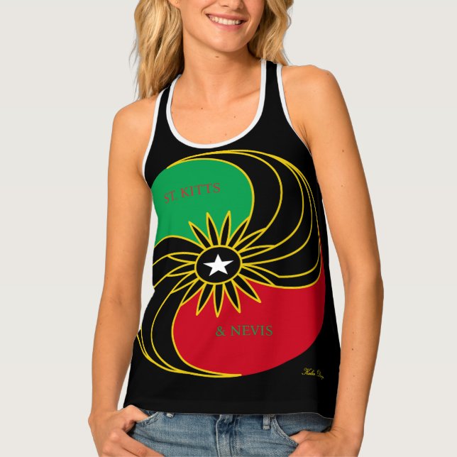 ST. Kitts & Nevis Women's Tank Top (Front)