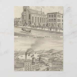 St Lawrence Catholic Church and School Postcard