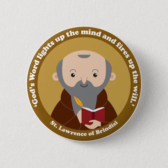 St. Lawrence of Brindisi Button (Front)