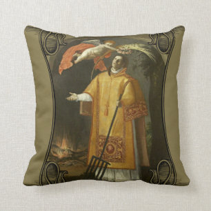 St. Lawrence of Rome, Patron Saint of Cooks Throw Pillow