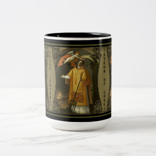 St. Lawrence of Rome Patron Saint of Cooks Two-Tone Coffee Mug